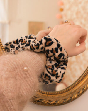 Grand chouchou Graou en velours léopard Marie Josephine