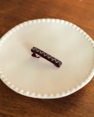 Petite pince Pop bordeaux, marine et doré Marie-Joséphine