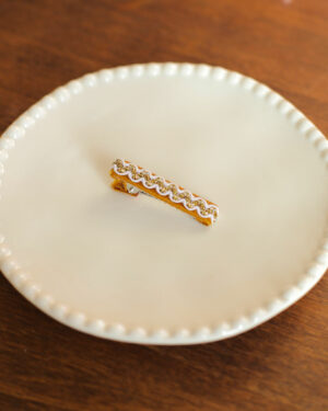 Petite pince Pop rouille, blanc et doré Marie-Joséphine