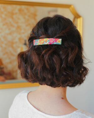 Barrette clip rectangulaire Hortense liberty margaret annie rose Marie-Josephine