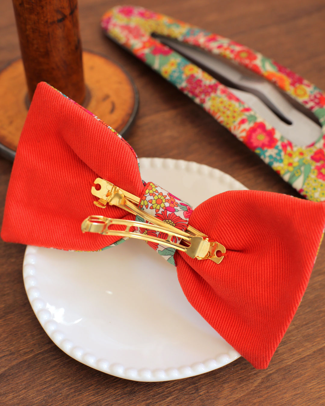 Barrette clip grand noeud Josephine liberty margaret annie rose Marie-Josephine